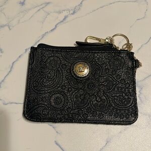NWOT’s- Stone Mountain black & gold colored cardholder/key ring, embossed floral